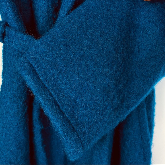 Vintage 80's Pauline Trigere Wool Mohair Coat Blue - Picture 7 of 16